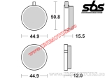 Placute frana fata - SBS 500HF (ceramice) - (SBS)