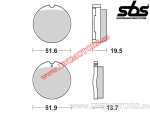Placute frana fata - SBS 501HF (ceramice) - (SBS)