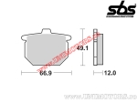 Placute frana fata - SBS 508HF (ceramice) - (SBS)