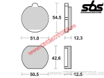 Placute frana fata - SBS 510HF (ceramice) - (SBS)