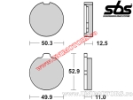 Placute frana fata - SBS 511HF (ceramice) - (SBS)