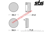 Placute frana fata - SBS 525HF (ceramice) - (SBS)