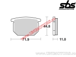 Placute frana fata - SBS 534HF (ceramice) - (SBS)