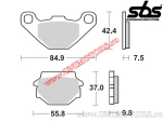 Placute frana fata - SBS 546HF (ceramice) - (SBS)