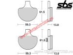Placute frana fata - SBS 579HF (ceramice) - (SBS)