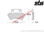 Placute frana fata - SBS 717SI (metalice / sinterizate) - (SBS)