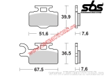 Placute frana fata - SBS 752RSI (metalice / sinterizate) - (SBS)