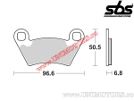 Placute frana fata - SBS 800SI (metalice / sinterizate) - (SBS)