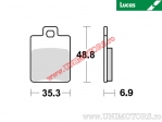 Placute frana spate - MCB695SR sinterizate SR - Lucas TRW