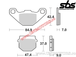 Placute frana spate - SBS 101HF (ceramice) - (SBS)