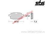 Placute frana spate - SBS 111CT (technologie carbon) - (SBS)