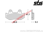 Placute frana spate - SBS 125MS (metalice / sinterizate) - (SBS)