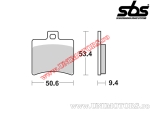 Placute frana spate - SBS 152HF (ceramice) - (SBS)