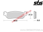 Placute frana spate - SBS 155CT (technologie carbon) - (SBS)