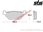 Placute frana spate - SBS 169HF (ceramice) - (SBS)