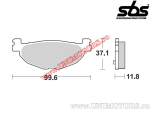 Placute frana spate - SBS 185CT (technologie carbon) - (SBS)