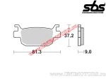 Placute frana spate - SBS 193MS (metalice / sinterizate) - (SBS)