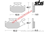 Placute frana spate - SBS 196CT (technologie carbon) - (SBS)