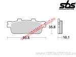 Placute frana spate - SBS 201HF (ceramice) - (SBS)
