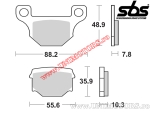 Placute frana spate - SBS 203HF (ceramice) - (SBS)