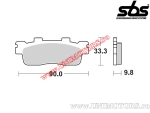 Placute frana spate - SBS 204HF (ceramice) - (SBS)