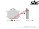 Placute frana spate - SBS 507HF (ceramice) - (SBS)