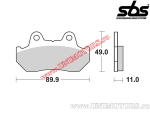 Placute frana spate - SBS 542LS (metalice / sinterizate) - (SBS)