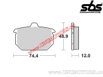 Placute frana spate - SBS 549HF (ceramice) - (SBS)