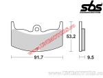 Placute frana spate - SBS 571HF (ceramice) - (SBS)