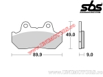 Placute frana spate - SBS 572LS (metalice / sinterizate) - (SBS)