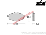 Placute frana spate - SBS 575SI (metalice / sinterizate) - (SBS)