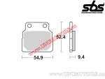 Placute frana spate - SBS 598HF (ceramice) - (SBS)