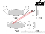 Placute frana spate - SBS 615HF (ceramice) - (SBS)