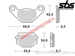 Placute frana spate - SBS 651HF (ceramice) - (SBS)