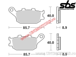 Placute frana spate - SBS 657HF (ceramice) - (SBS)
