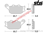 Placute frana spate - SBS 657RQ (technologie carbon) - (SBS)