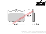 Placute frana spate - SBS 678HF (ceramice) - (SBS)