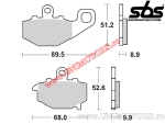 Placute frana spate - SBS 687LS (metalice / sinterizate) - (SBS)