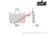 Placute frana spate - SBS 715LS (metalice / sinterizate) - (SBS)