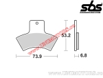 Placute frana spate - SBS 755ATS (metalice / sinterizate) - (SBS)