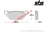 Placute frana spate - SBS 769HF (ceramice) - (SBS)