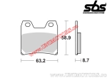 Placute frana spate - SBS 770LS (metalice / sinterizate) - (SBS)