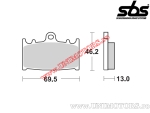Placute frana spate - SBS 789LS (metalice / sinterizate) - (SBS)