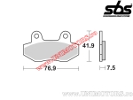 Placute frana spate - SBS 814LS (metalice / sinterizate) - (SBS)