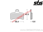 Placute frana spate - SBS 815HF (ceramice) - (SBS)