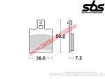 Placute frana spate - SBS 824HF (ceramice) - (SBS)