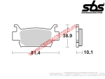 Placute frana spate - SBS 829SI (metalice / sinterizate) - (SBS)