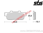 Placute frana spate - SBS 847HF (ceramice) - (SBS)
