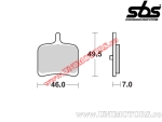 Placute frana spate - SBS 857LS (metalice / sinterizate) - (SBS)