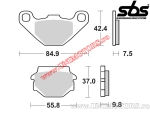 Plaquettes de frein avant - SBS 546HS (métalliques/sinterisées) - (SBS)